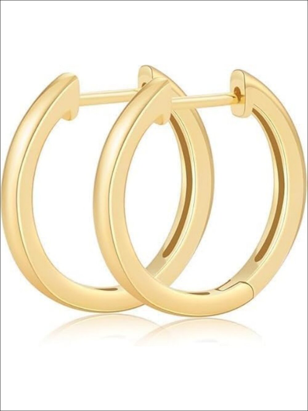 14K Gold Plated Huggie Hoop Earrings Minimalist Small